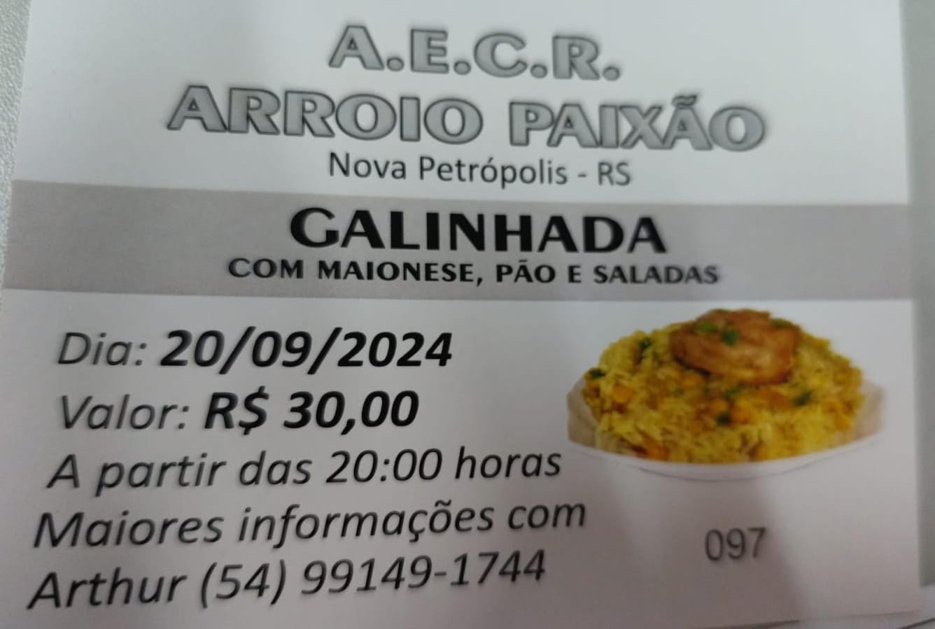 Galinhada Na Sociedade Arroio Paixão