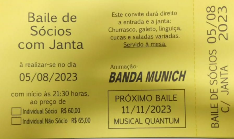 Baile de Sócios com Janta