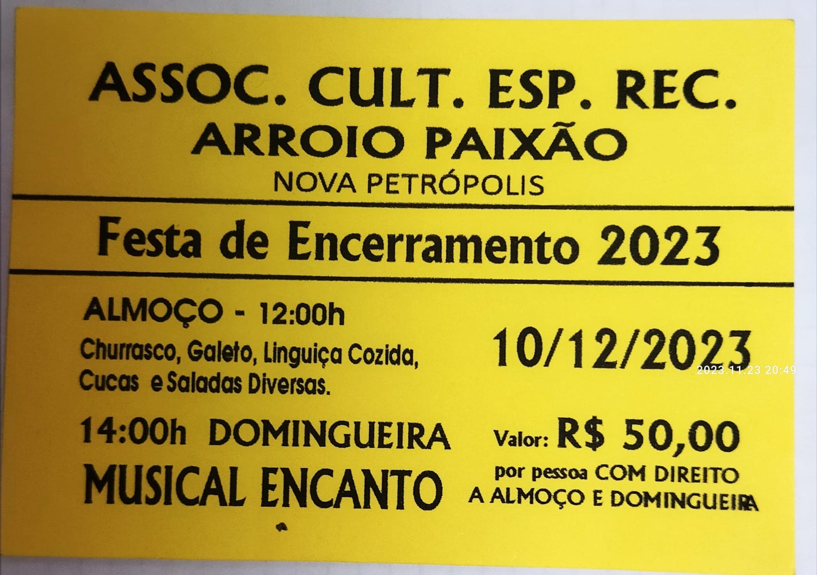 Festa de Encerramento 2023