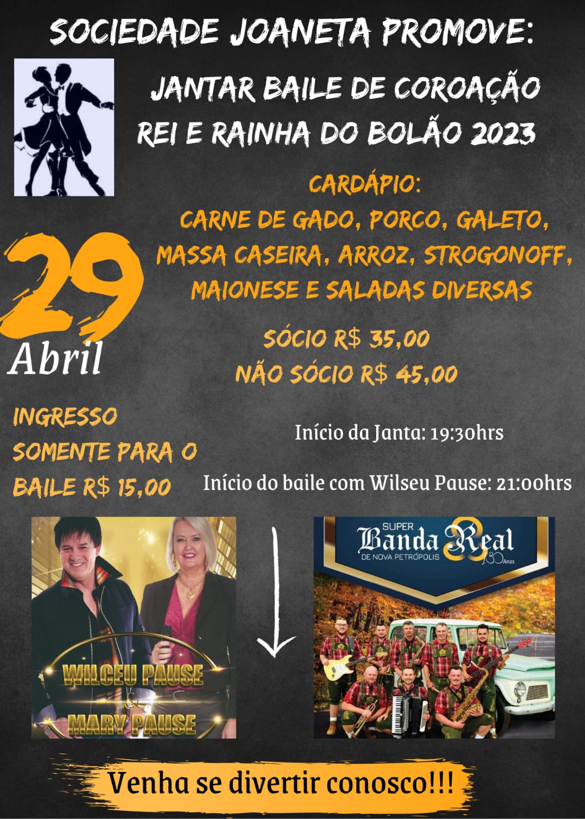 Jantar Baile de Coroação Rei E rainha do Bolão 2023