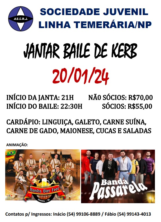 Jantar baile de Kerp Sociedade Juvenil Linha Termerária Nova Petrópolis